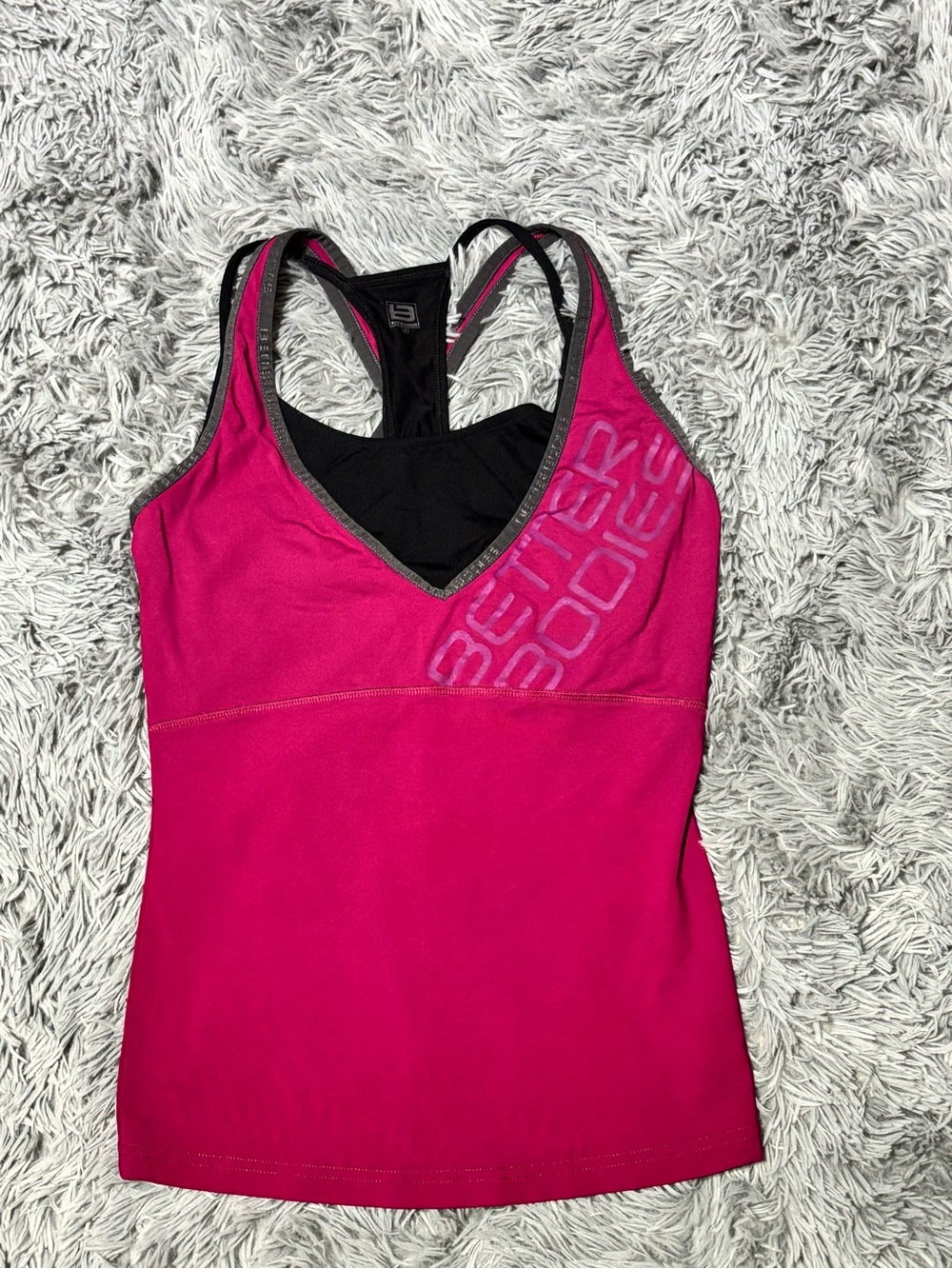 BETTER BODIES Fuchsia Pink Racerback Tank Top